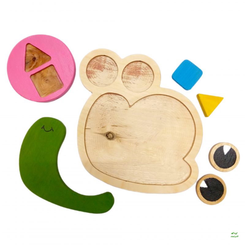 پازل چوبی اشکال هندسی طرح حلزون (snail)